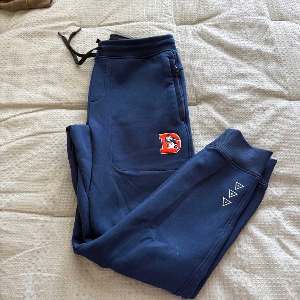 Men’s Navy Blue Broncos Joggers with Logo